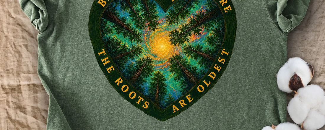 Ancient Forest Heart Sacred Roots Tee