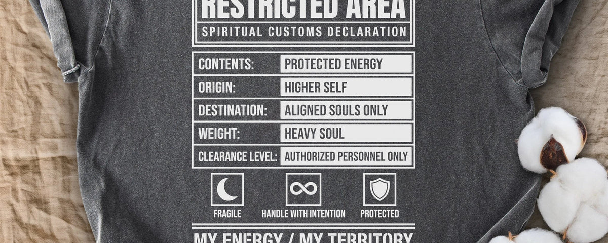 Restricted Area Spiritual Customs Declaration Comfort Colors T-Shirt