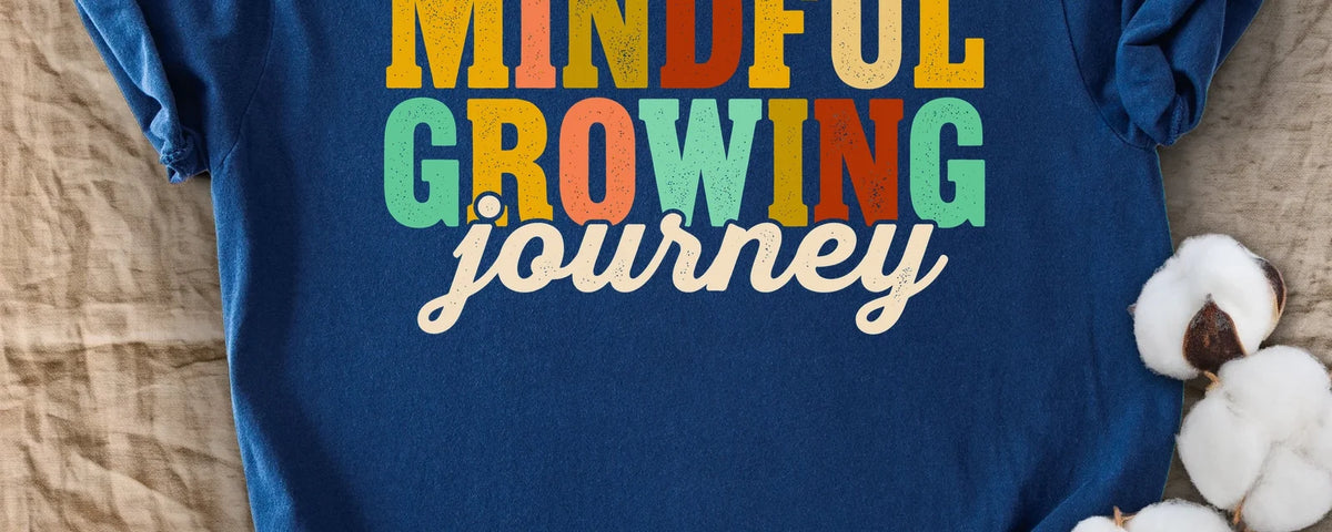 Mindful Growing Journey Retro Comfort Colors T-Shirt