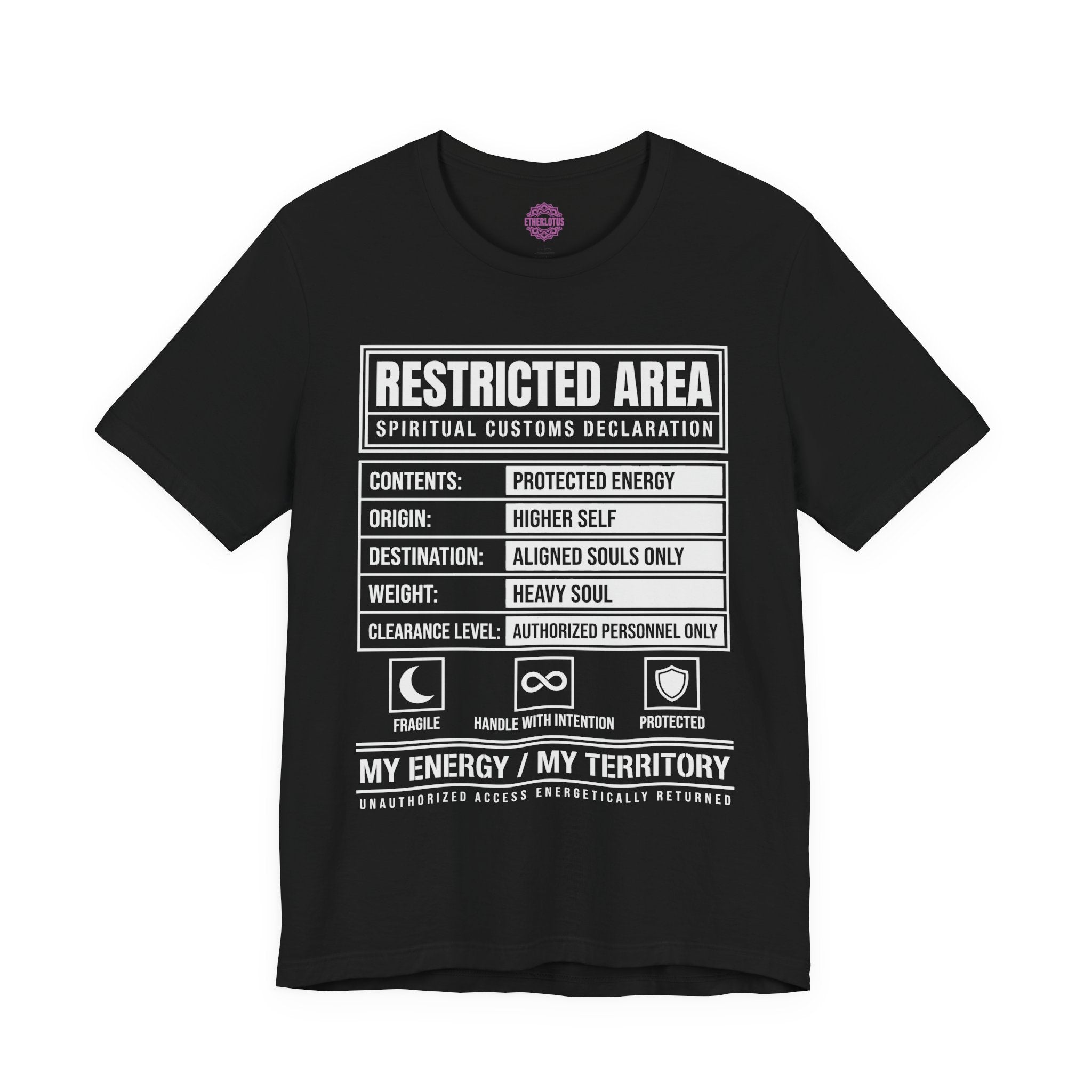 Restricted Area Spiritual Customs Declaration Premium Unisex T-Shirt
