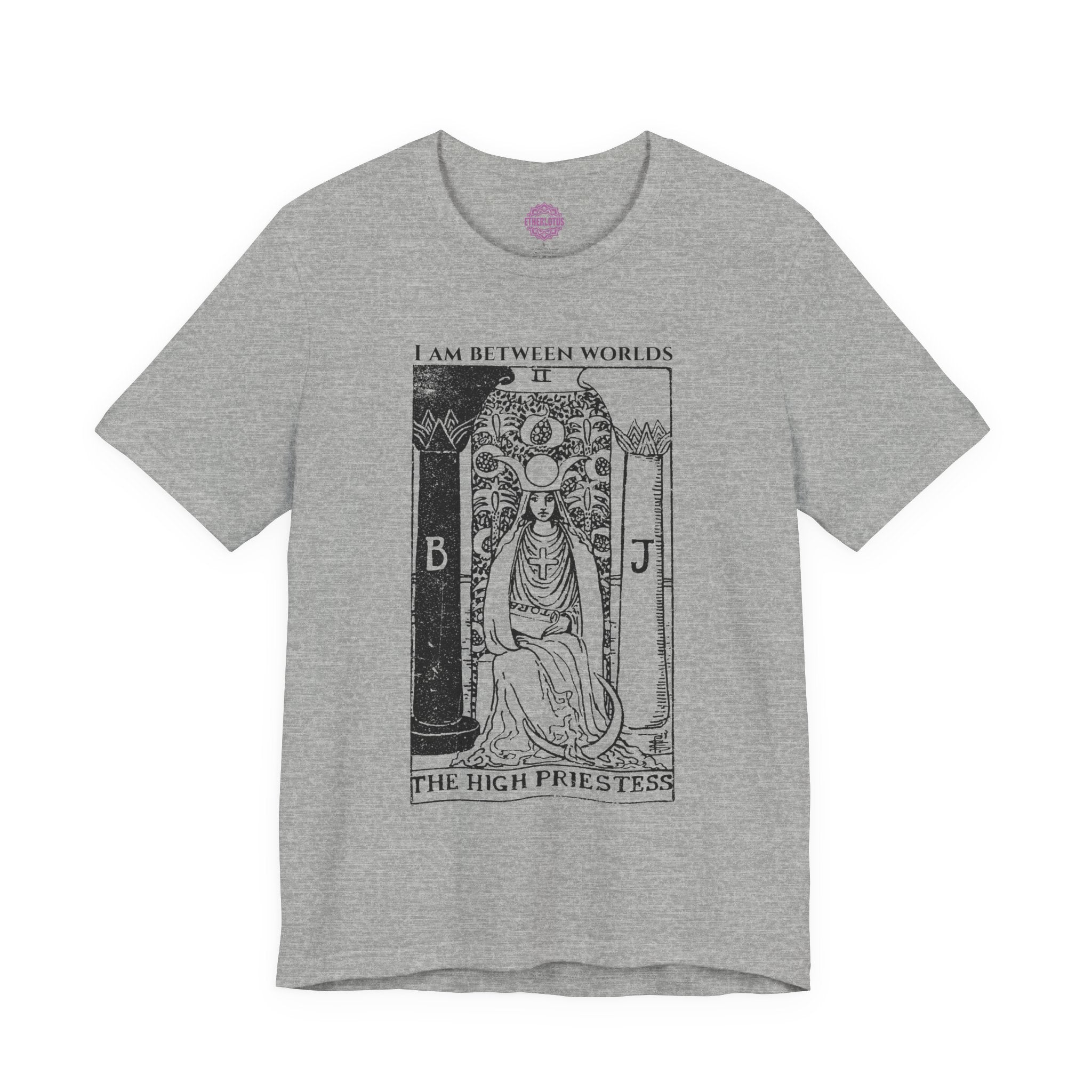 High Priestess Between Worlds Tarot Premium Unisex T-Shirt