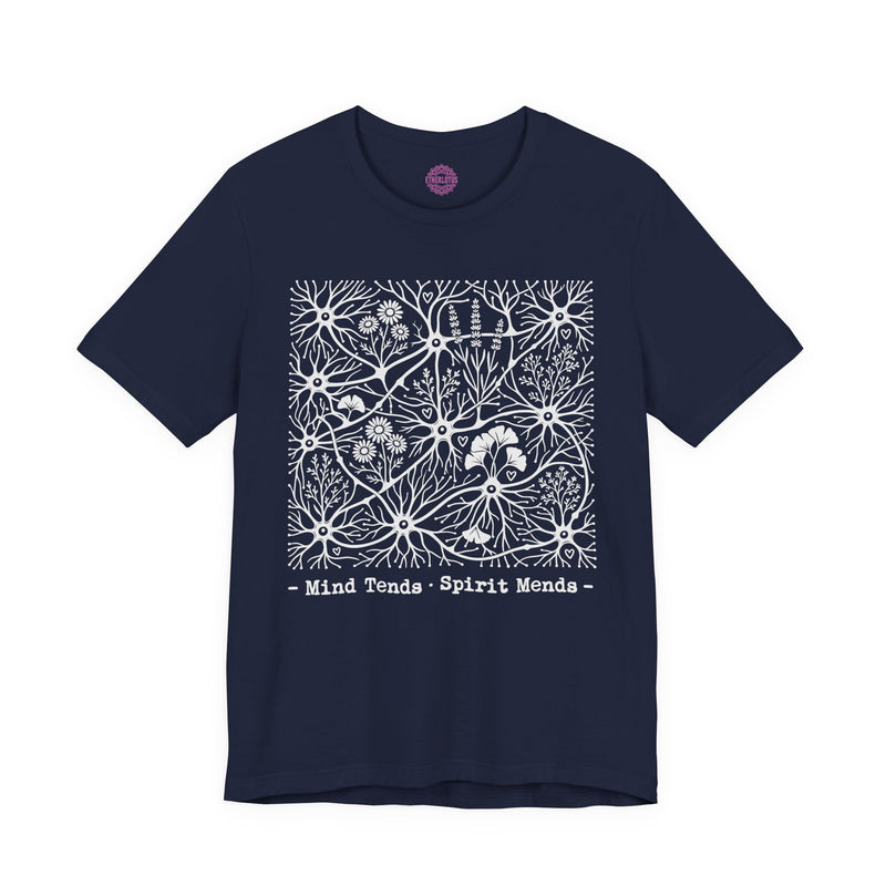 Mind Tends Spirit Mends Neural Garden Premium Unisex T-Shirt