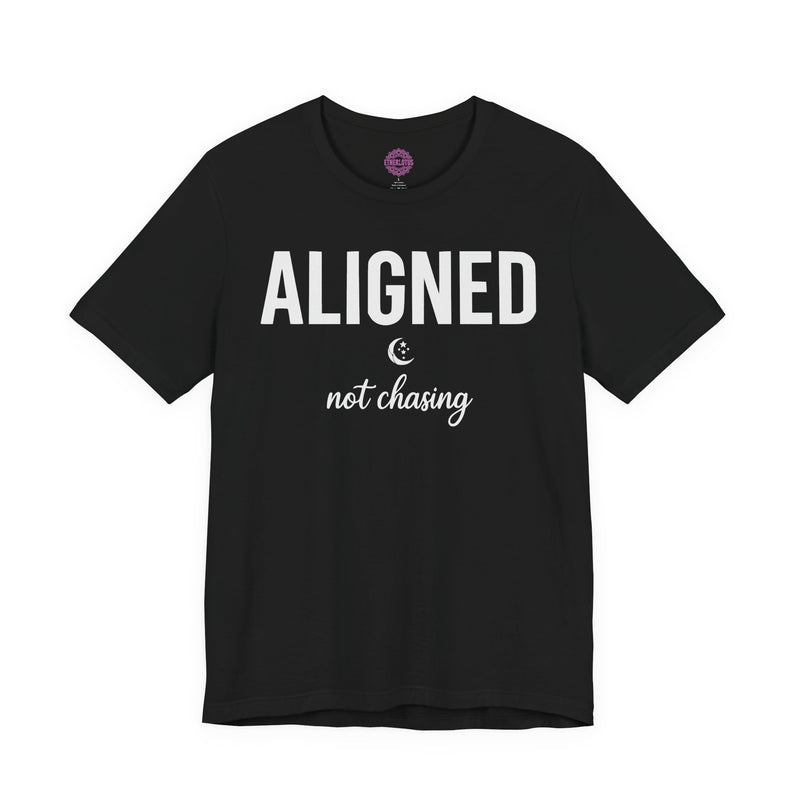 Aligned Not Chasing Celestial Moon Premium Unisex T-Shirt