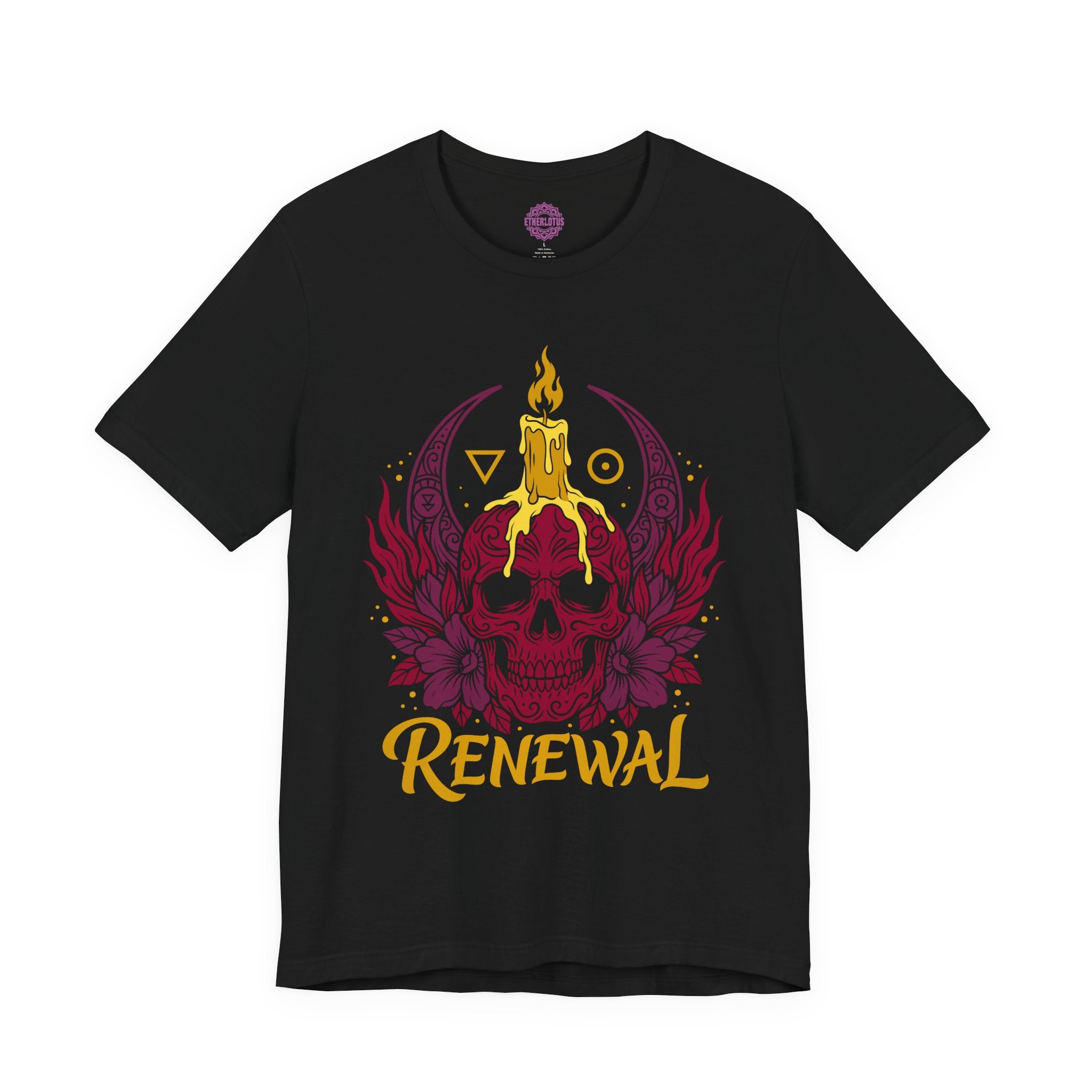 Renewal Sacred Skull Candle Mandala Premium Unisex T-Shirt