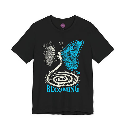 Becoming Chrysalis Butterfly Transformation Premium Unisex T-Shirt