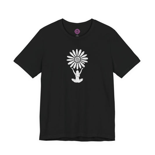Solar Spiral Linocut Meditation Sun Worship Premium Unisex T-Shirt