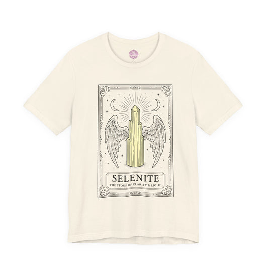 Selenite Stone of Clarity and Light Premium Unisex T-Shirt