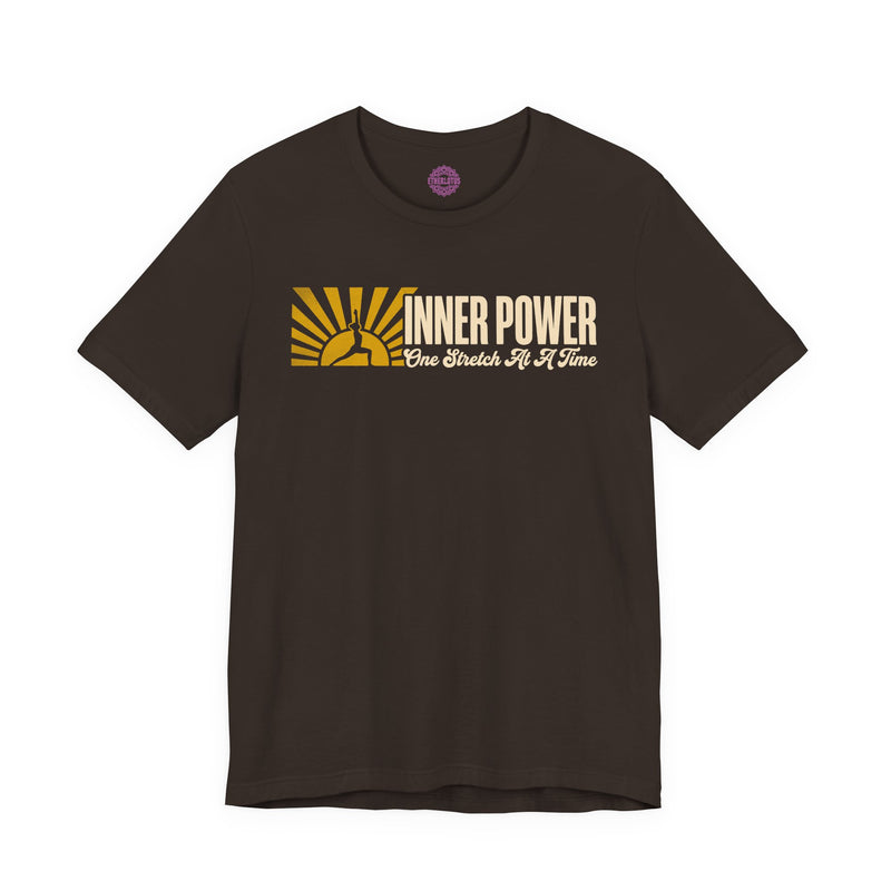 Inner Power One Stretch At A Time Solar Yoga Premium Unisex T-Shirt
