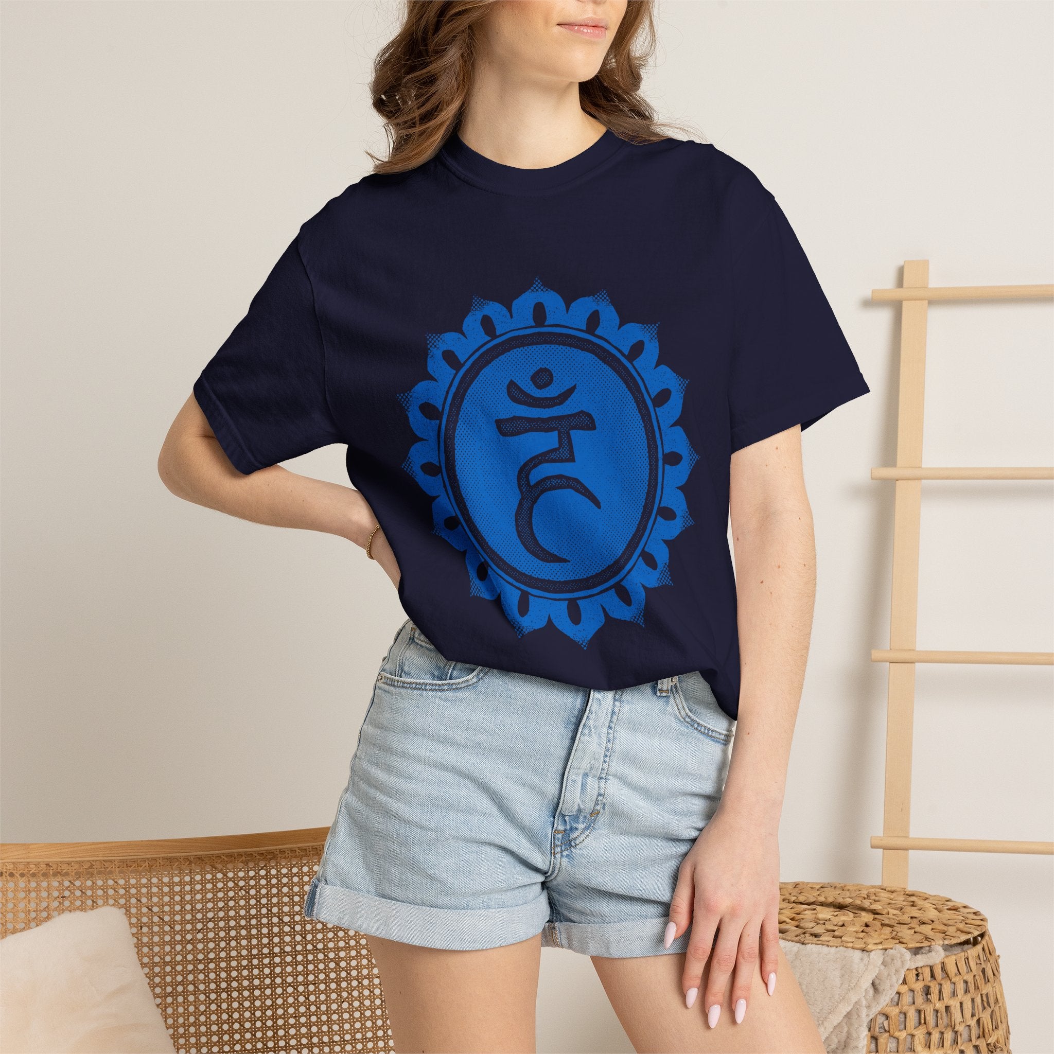 Ham Bija Vishuddha Throat Chakra Symbol Sacred Geometry Comfort Colors® Unisex T-Shirt