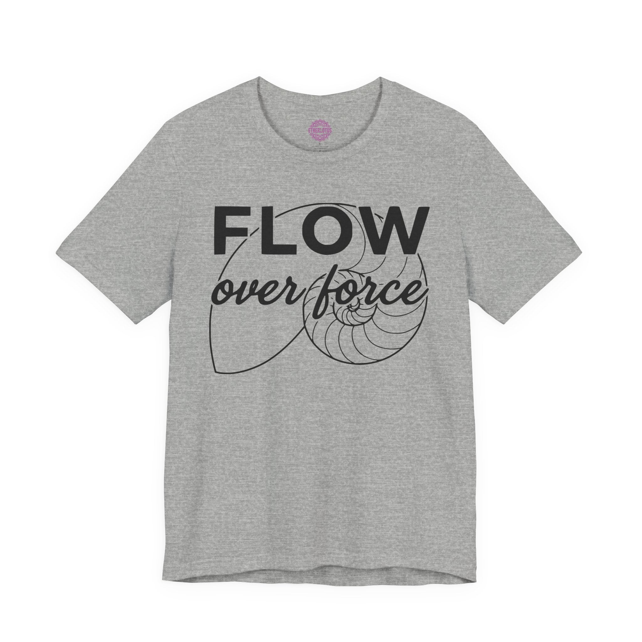 Flow Over Force Nautilus Shell Sacred Geometry Premium Unisex T-Shirt