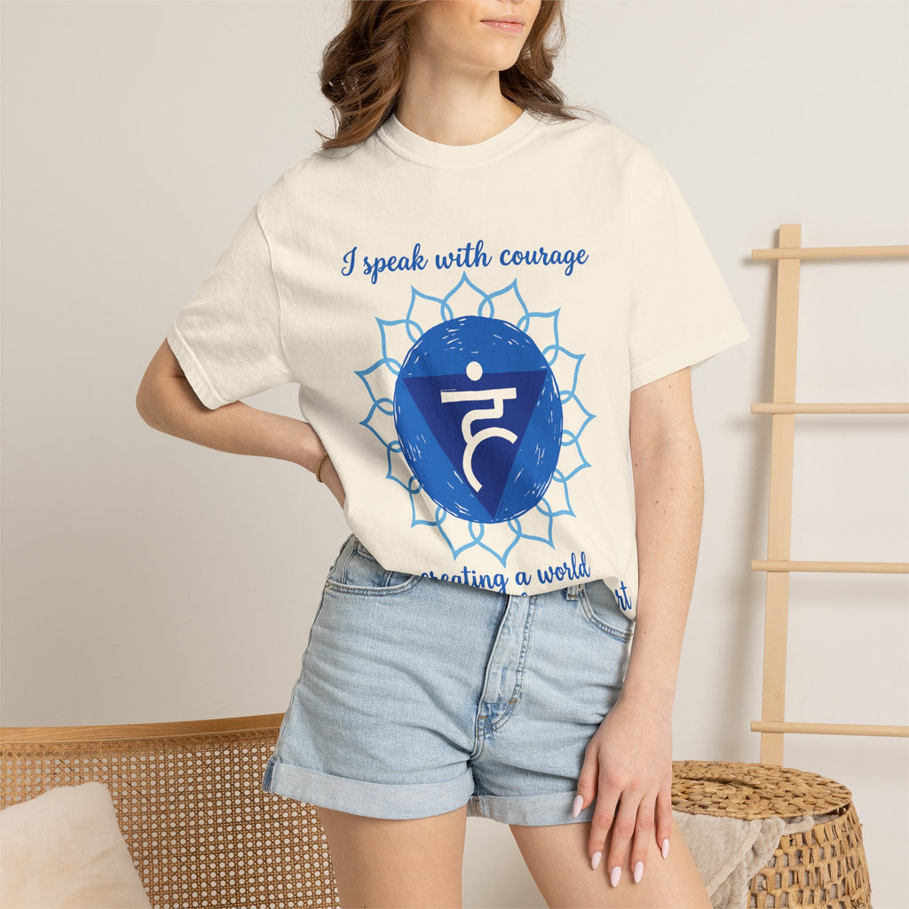 I Speak With Courage Creating a World Aligned With My Heart Throat Chakra Comfort Colors® Unisex T-Shirt