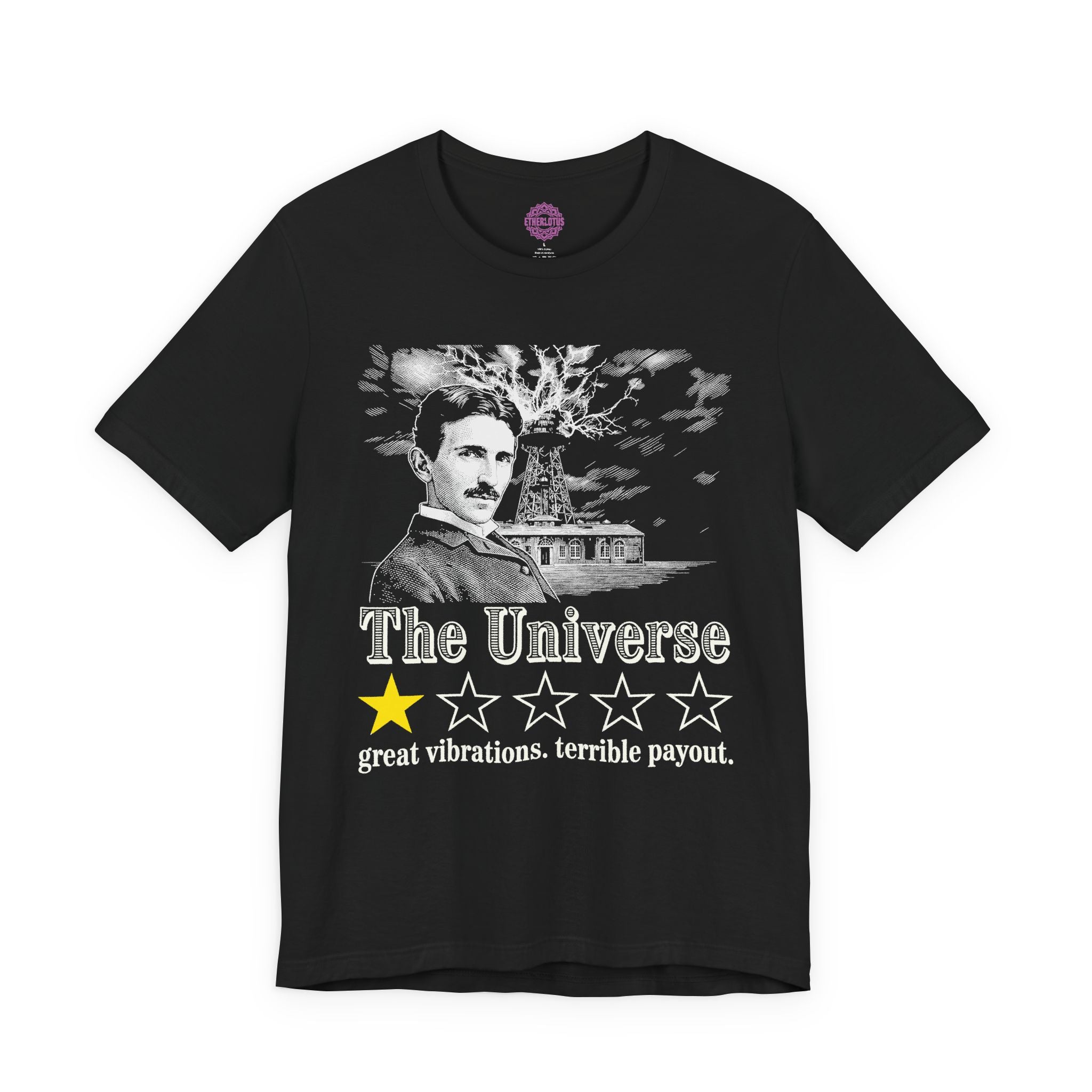 The Universe 1-Star Review Tesla Humor Premium Unisex T-Shirt