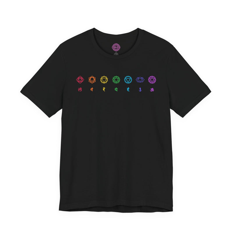 Seven Chakras Sanskrit Seed Mantras Energy System Premium Unisex T-Shirt