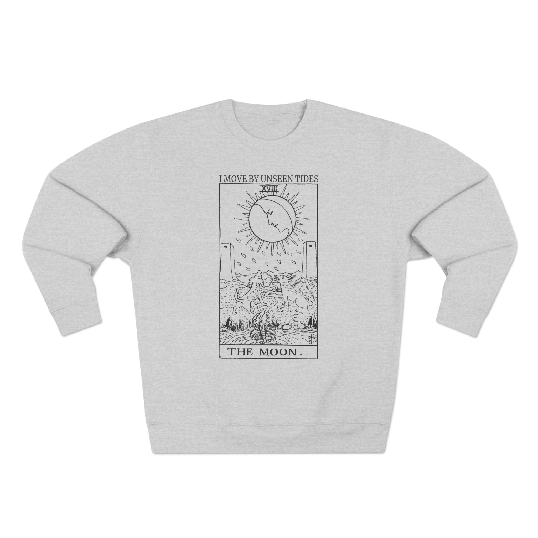 The Moon Unseen Tides Tarot Premium Unisex Sweatshirt