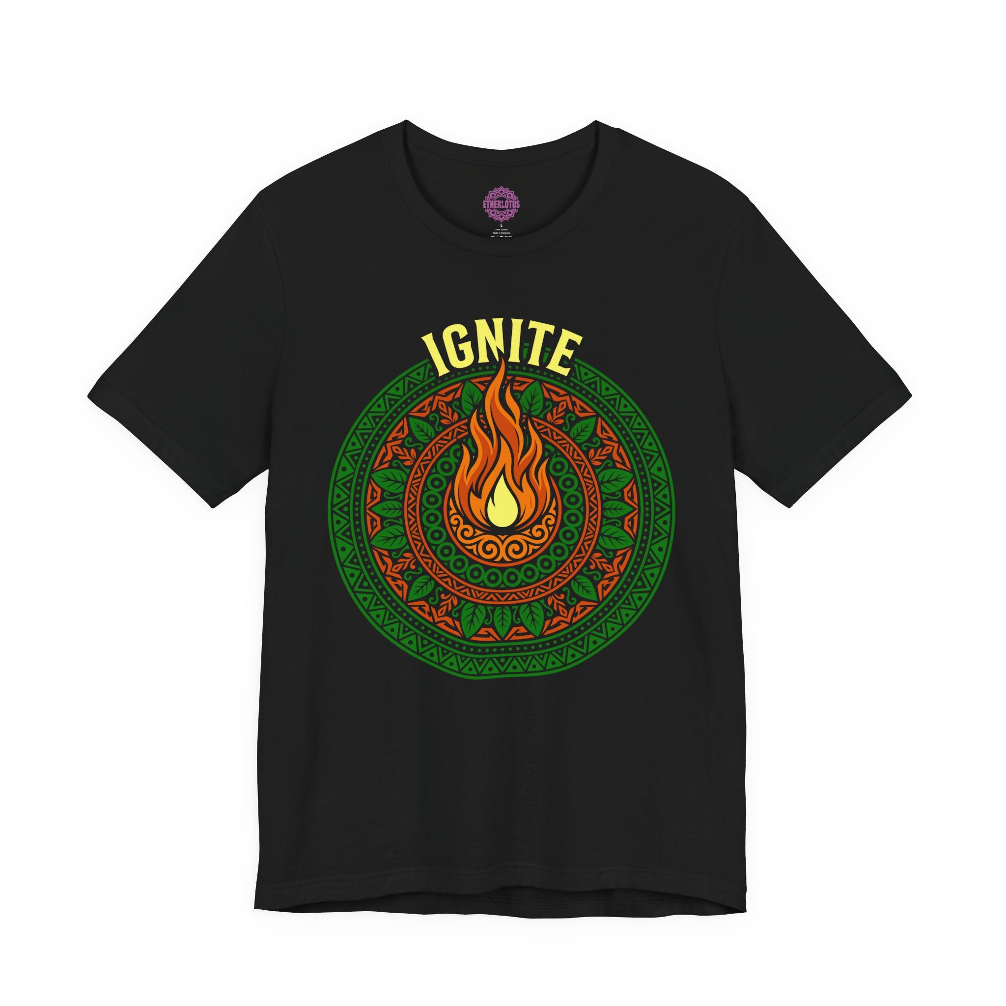 Ignite Sacred Fire Tribal Mandala Premium Unisex T-Shirt