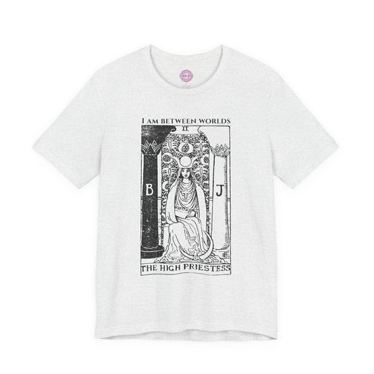 High Priestess Between Worlds Tarot Premium Unisex T-Shirt