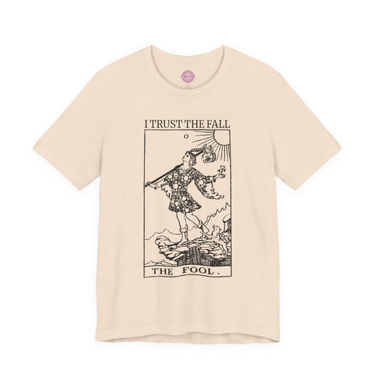 The Fool Trust The Fall Tarot Premium Unisex T-Shirt