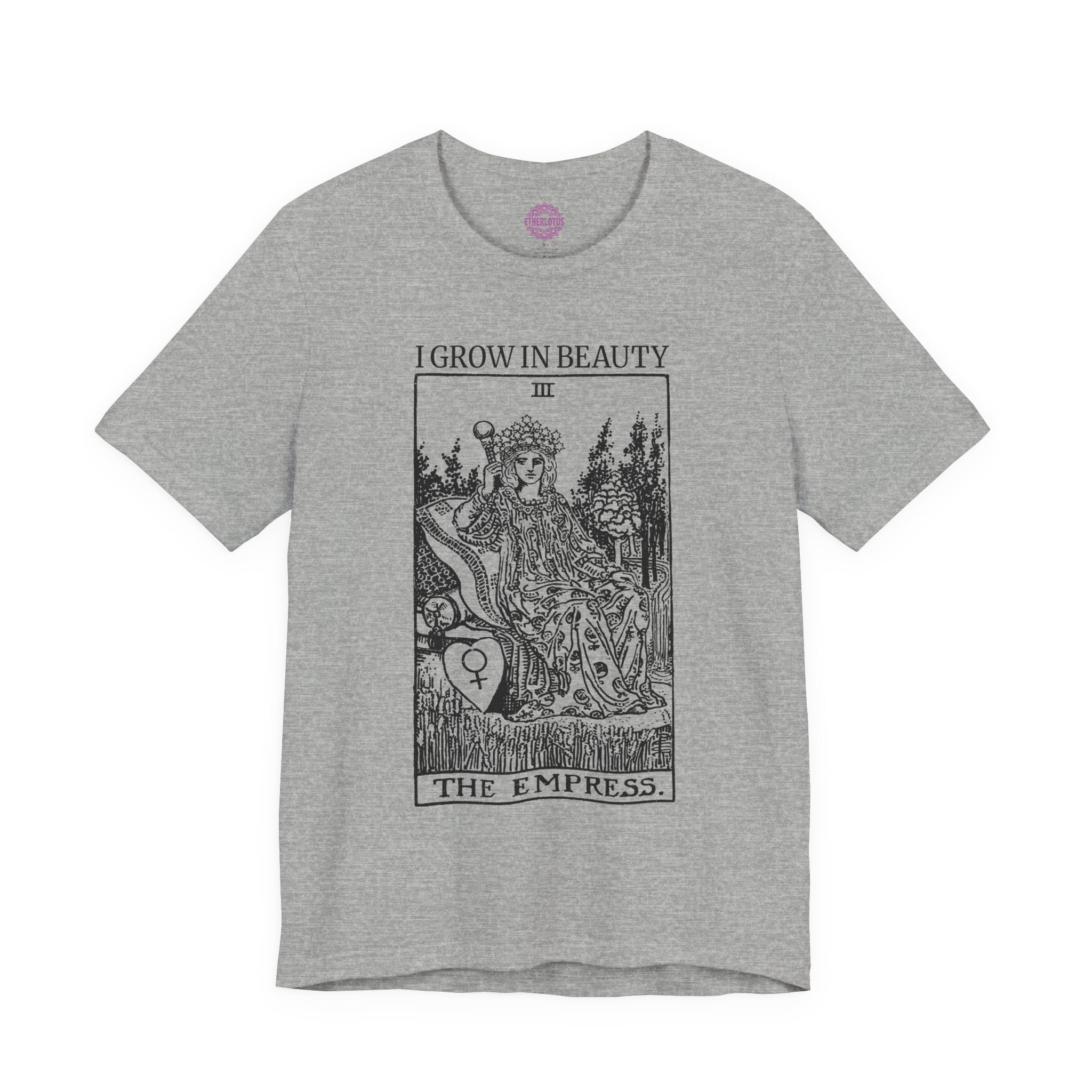 The Empress Grow In Beauty Tarot Premium Unisex T-Shirt