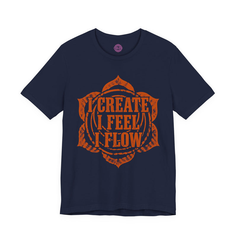 I Create I Feel I Flow Sacral Chakra Affirmation Premium Unisex T-Shirt