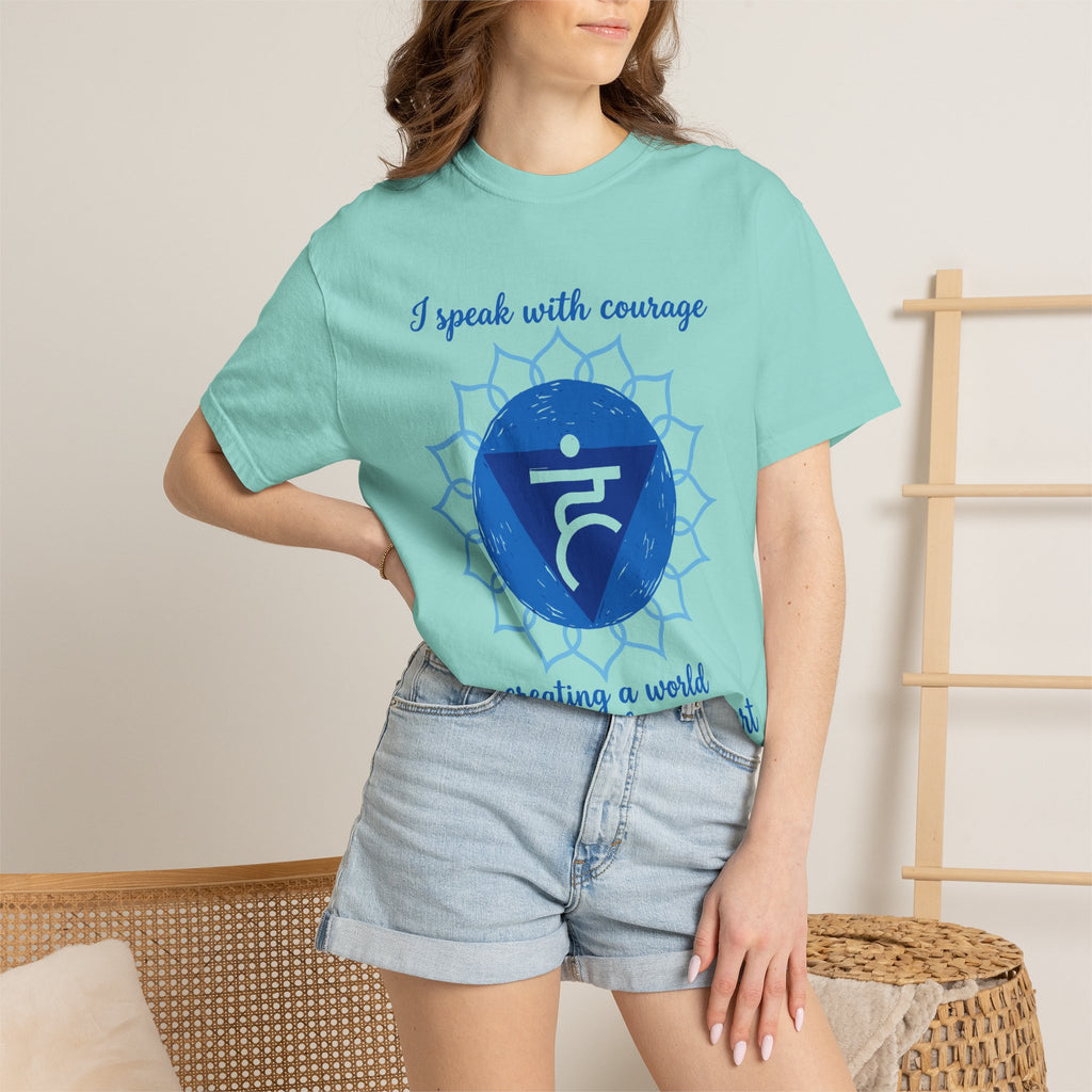 I Speak With Courage Creating a World Aligned With My Heart Throat Chakra Comfort Colors® Unisex T-Shirt