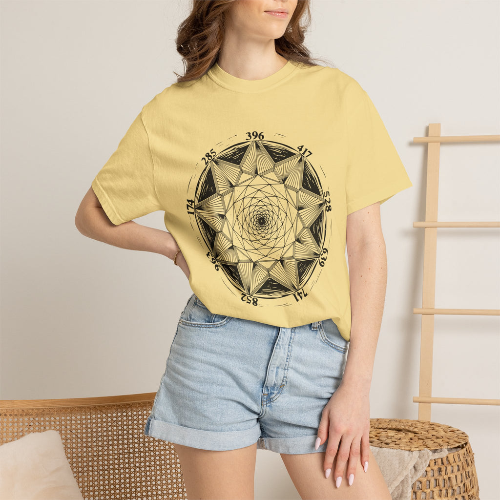 All Solfeggio Frequencies Sacred Geometry Mandala Vibrational Art Comfort Colors® Unisex T-Shirt