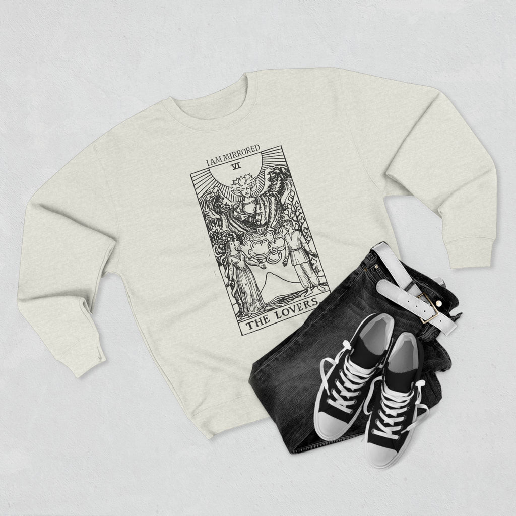 The Lovers Mirrored Soul Tarot Premium Unisex Sweatshirt