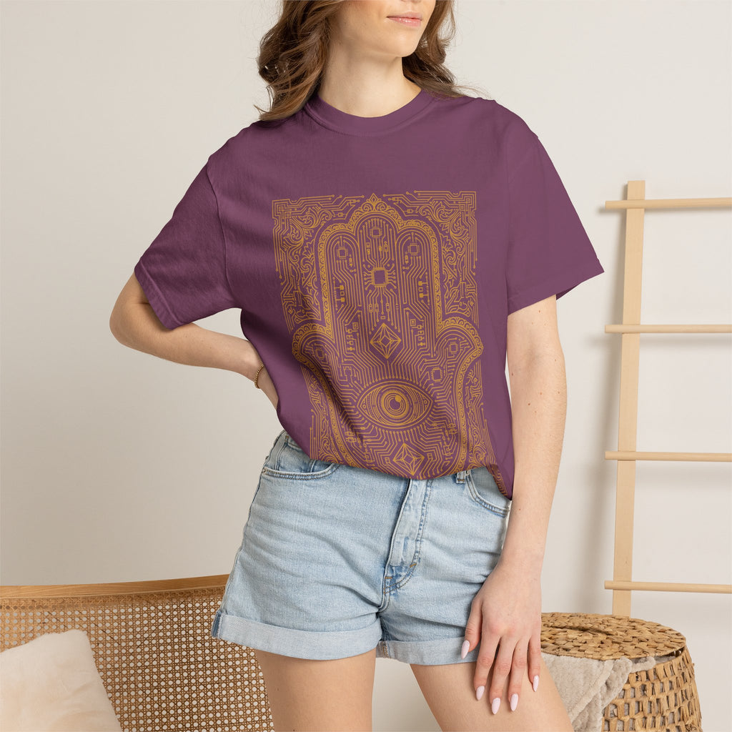 Sacred Circuit Hamsa Divine Protection Comfort Colors® Unisex T-Shirt