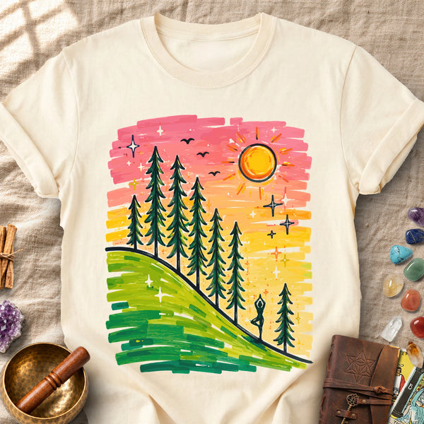 Sunrise Yoga Hill Comfort Colors® Unisex T-Shirt