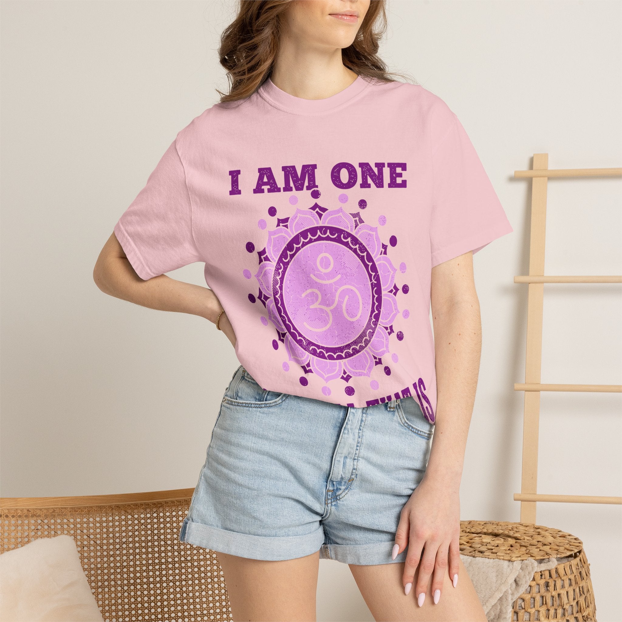 I Am One With All That Is Crown Chakra Om Sahasrara Comfort Colors® Unisex T-Shirt