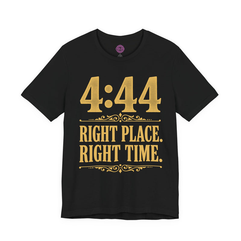 4:44 Right Place Right Time Angel Number Premium Unisex T-Shirt