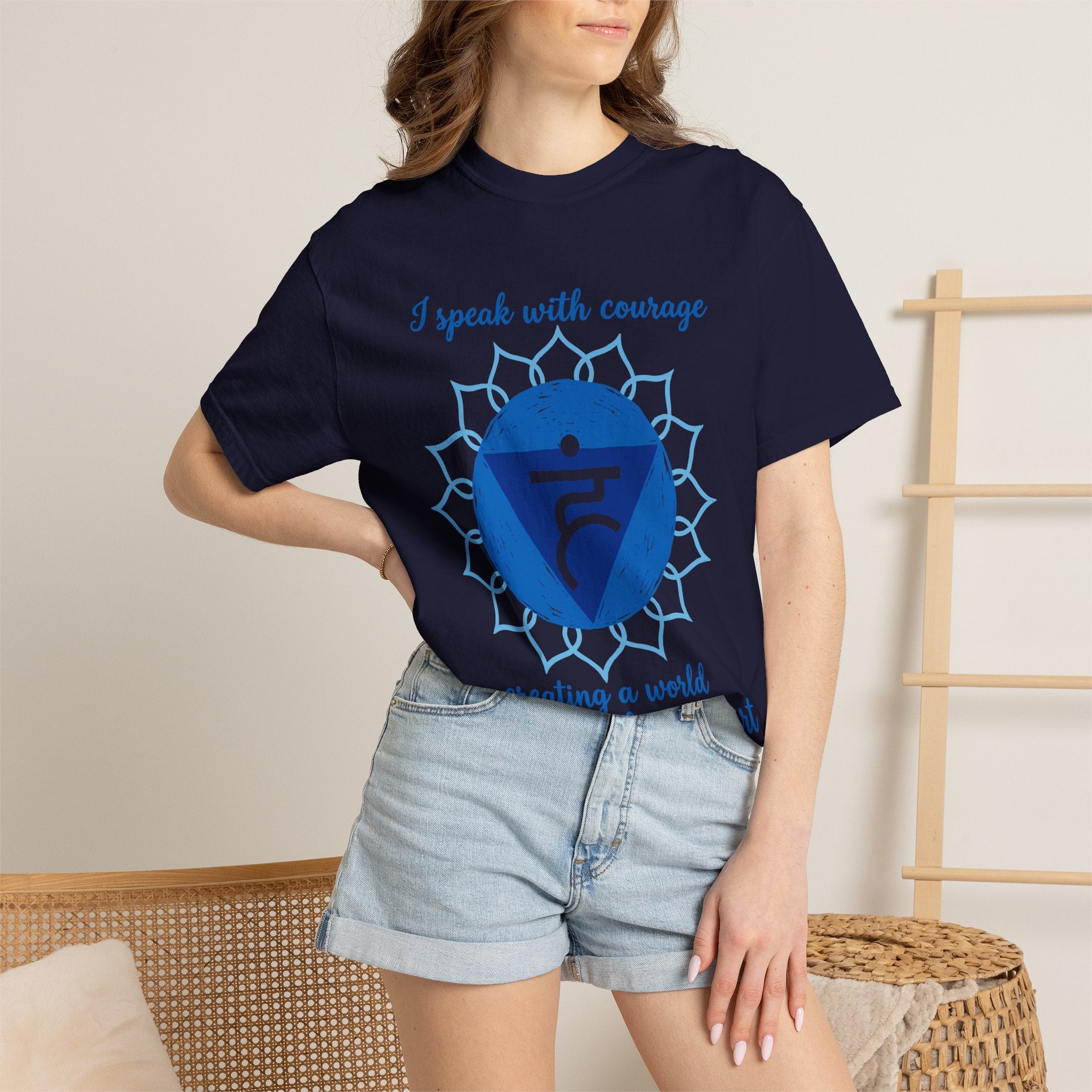 I Speak With Courage Creating a World Aligned With My Heart Throat Chakra Comfort Colors® Unisex T-Shirt