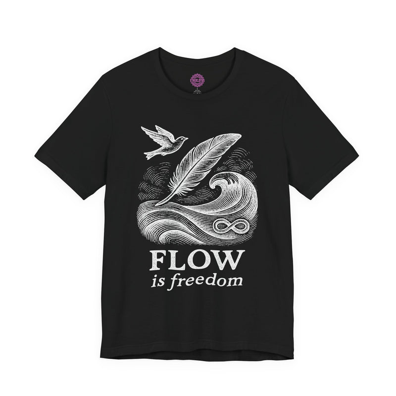 Flow Is Freedom Feather Infinity Premium Unisex T-Shirt