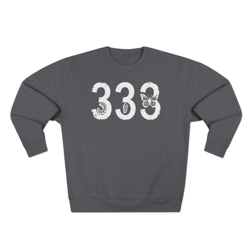 333 Angel Number Butterfly Metamorphosis Premium Unisex Sweatshirt
