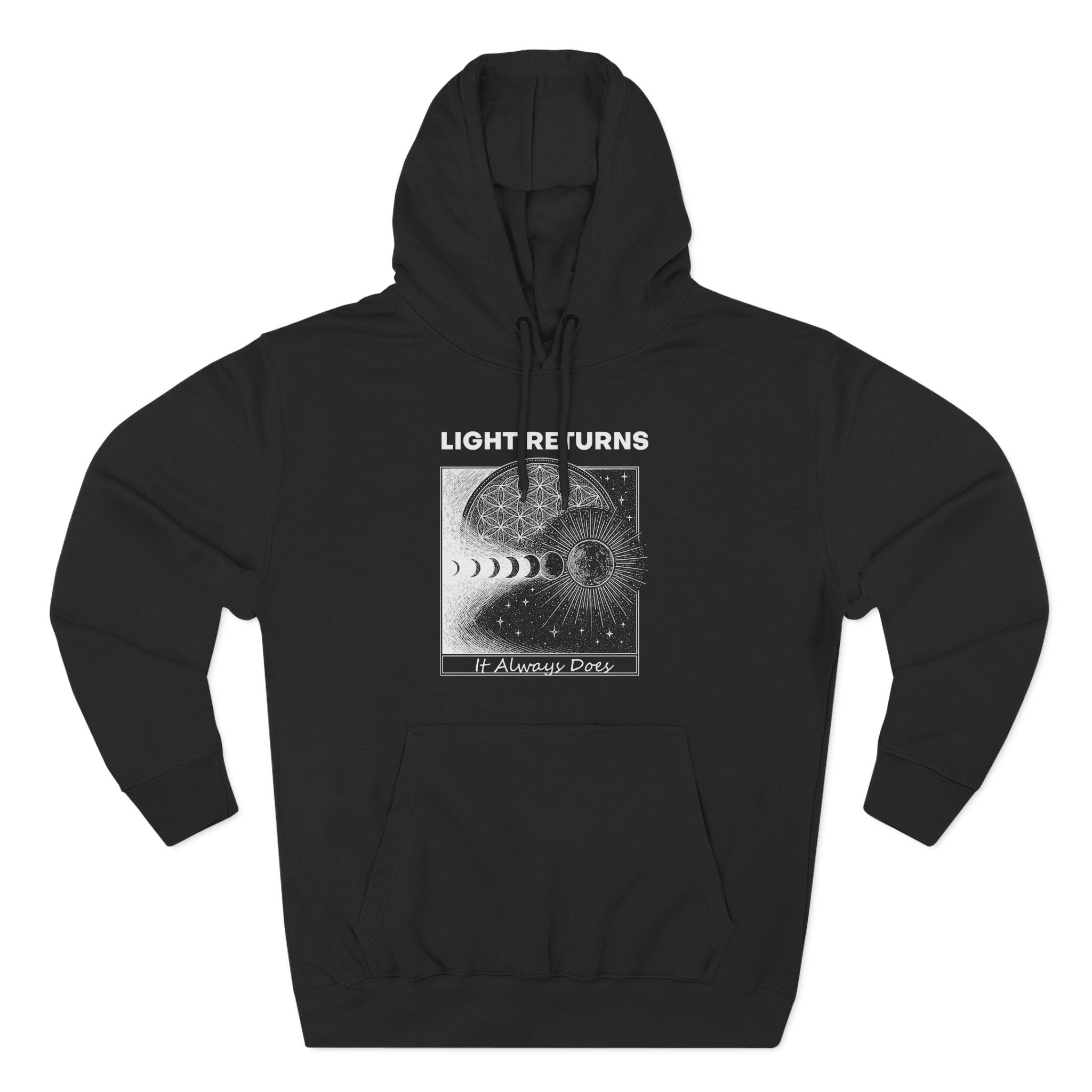 Light Returns Sacred Geometry Premium Unisex Hoodie