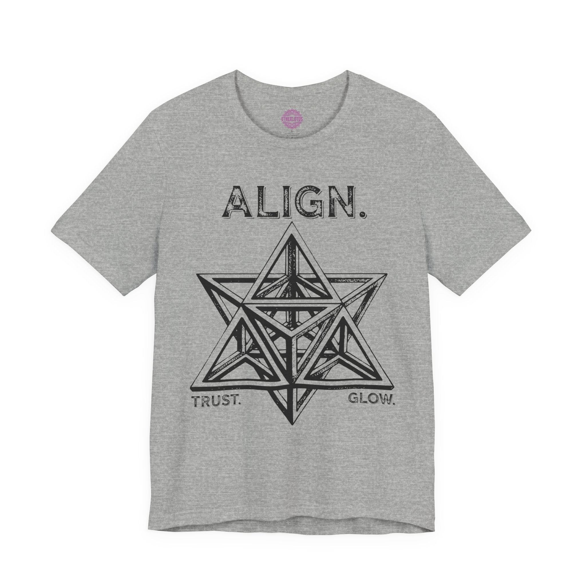 Align Trust Glow Merkaba Sacred Geometry Premium Unisex T-Shirt