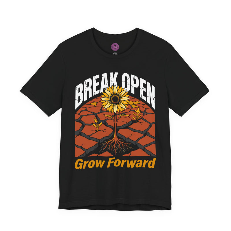 Break Open Grow Forward Sunflower Premium Unisex T-Shirt