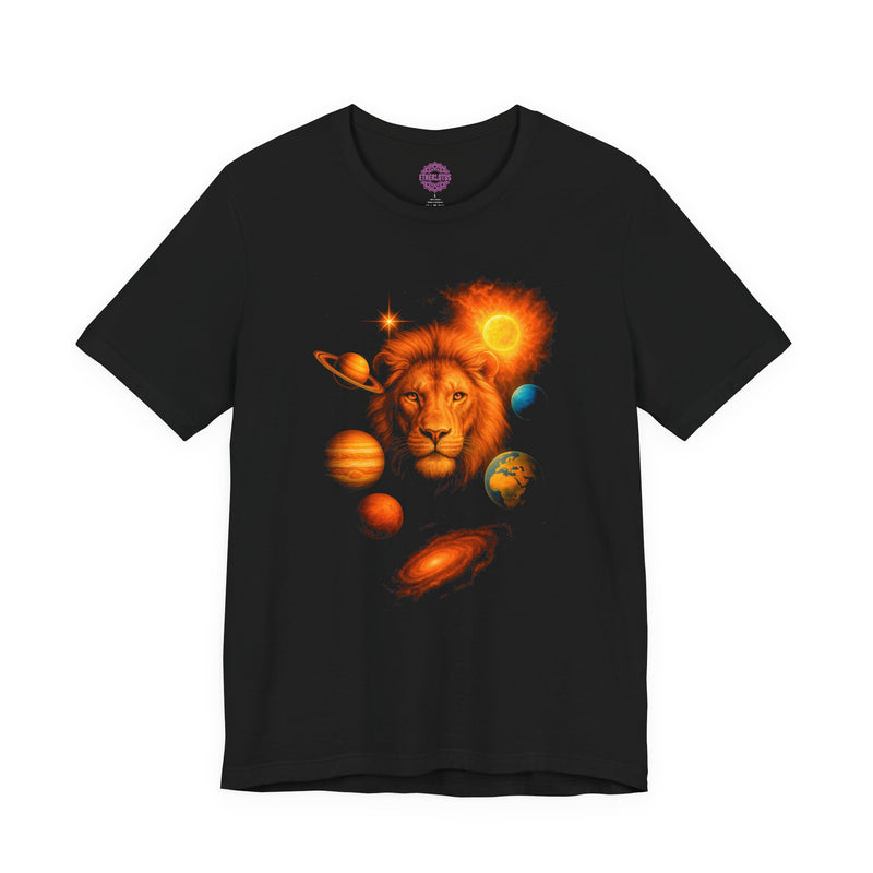 Leo Zodiac Cosmic Lion "Sun Energy" Fire Sign Premium Unisex T-Shirt