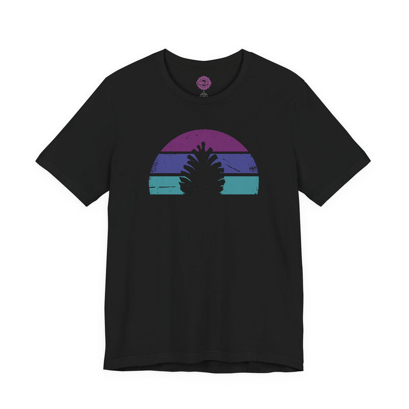 Third Eye Pinecone Retro Sunset Premium Unisex T-Shirt