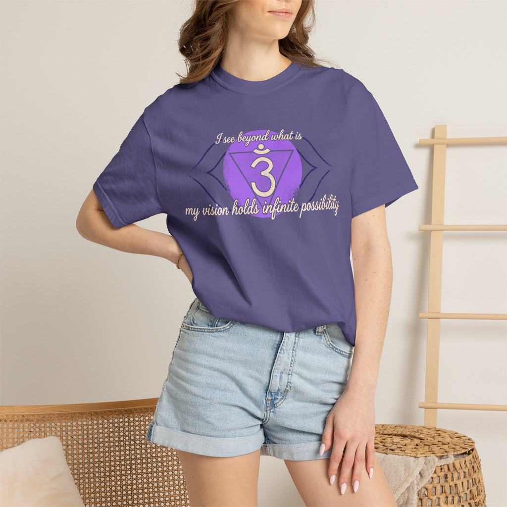 I See Beyond What Is My Vision Holds Infinite Possibility Third Eye Chakra Comfort Colors® Unisex T-Shirt