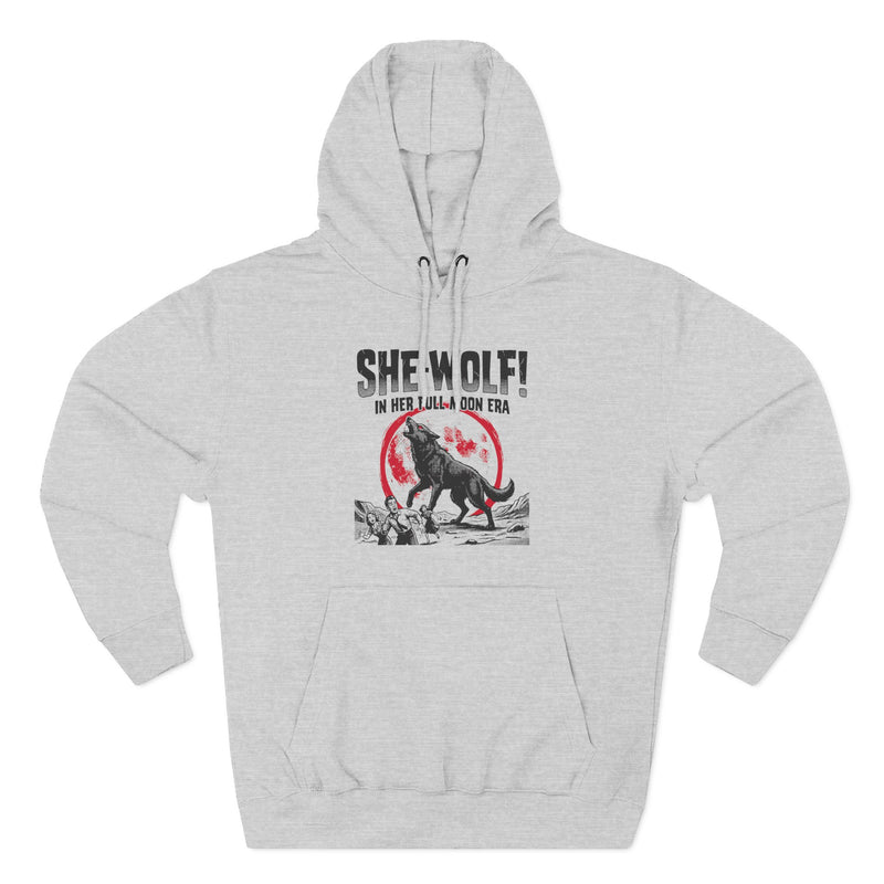 She-Wolf Full Moon Era Vintage Horror Premium Unisex Sweatshirt