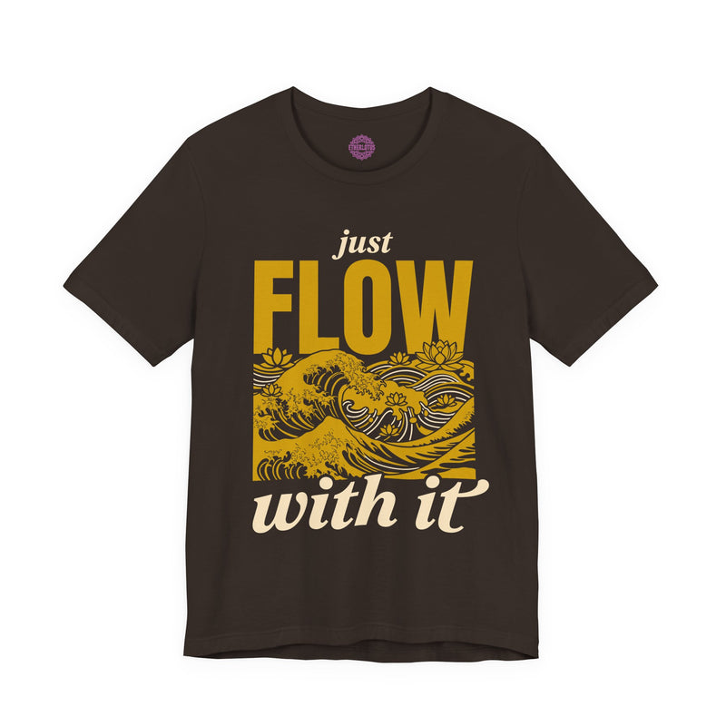 Just Flow With It Wave Lotus Yoga Premium Unisex T-Shirt