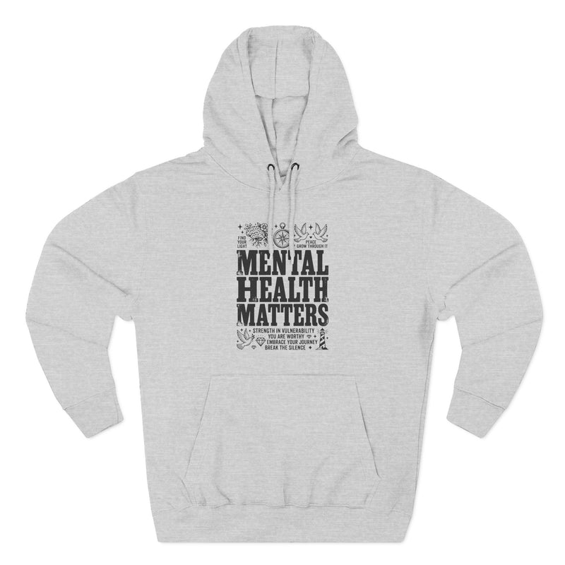 Mental Health Matters Tattoo Flash Premium Unisex Hoodie