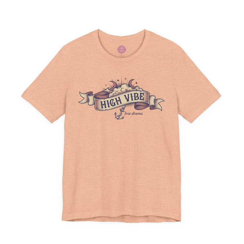 High Vibe Low Drama Spiritual Vintage Anchor Premium Unisex T-Shirt