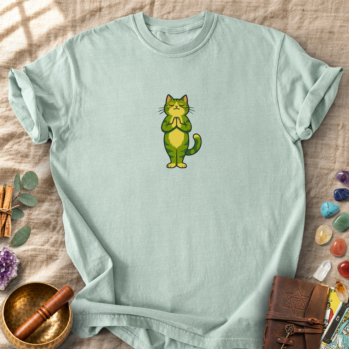 Namaste Cat Prayer Pose Comfort Colors® Unisex T-Shirt