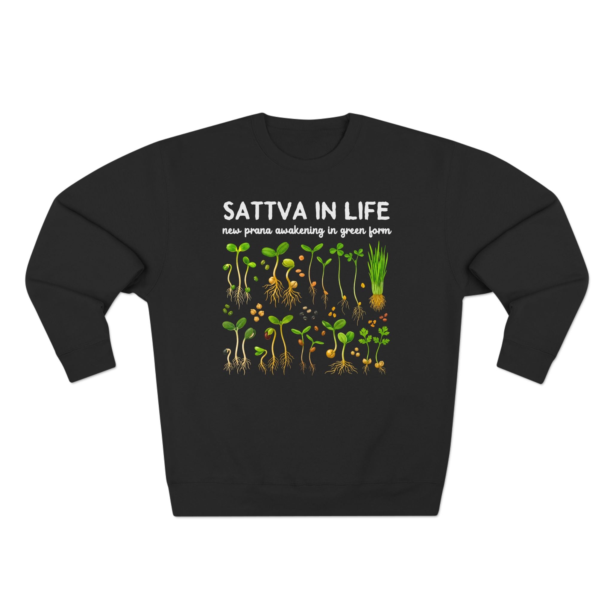 Sattva in Life New Prana Awakening in Green Form Premium Unisex Sweatshirt