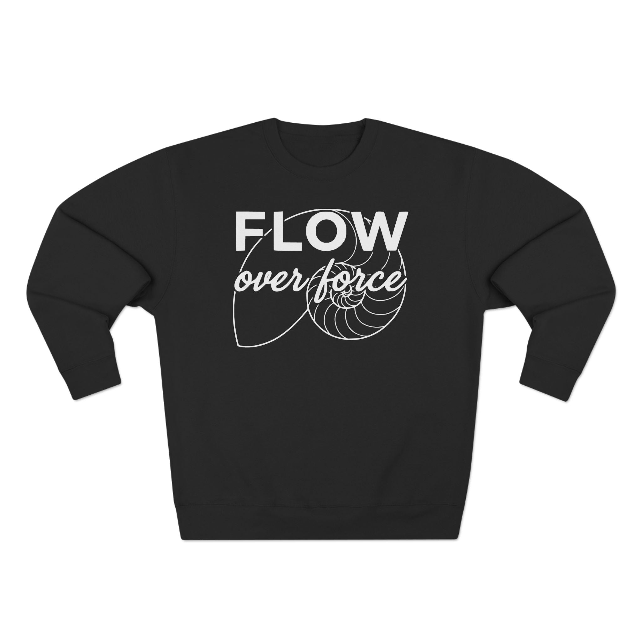 Flow Over Force Nautilus Shell Sacred Geometry Premium Unisex Sweatshirt