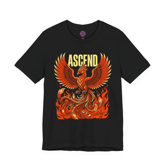 Ascend Phoenix Rising from Flames Premium Unisex T-Shirt
