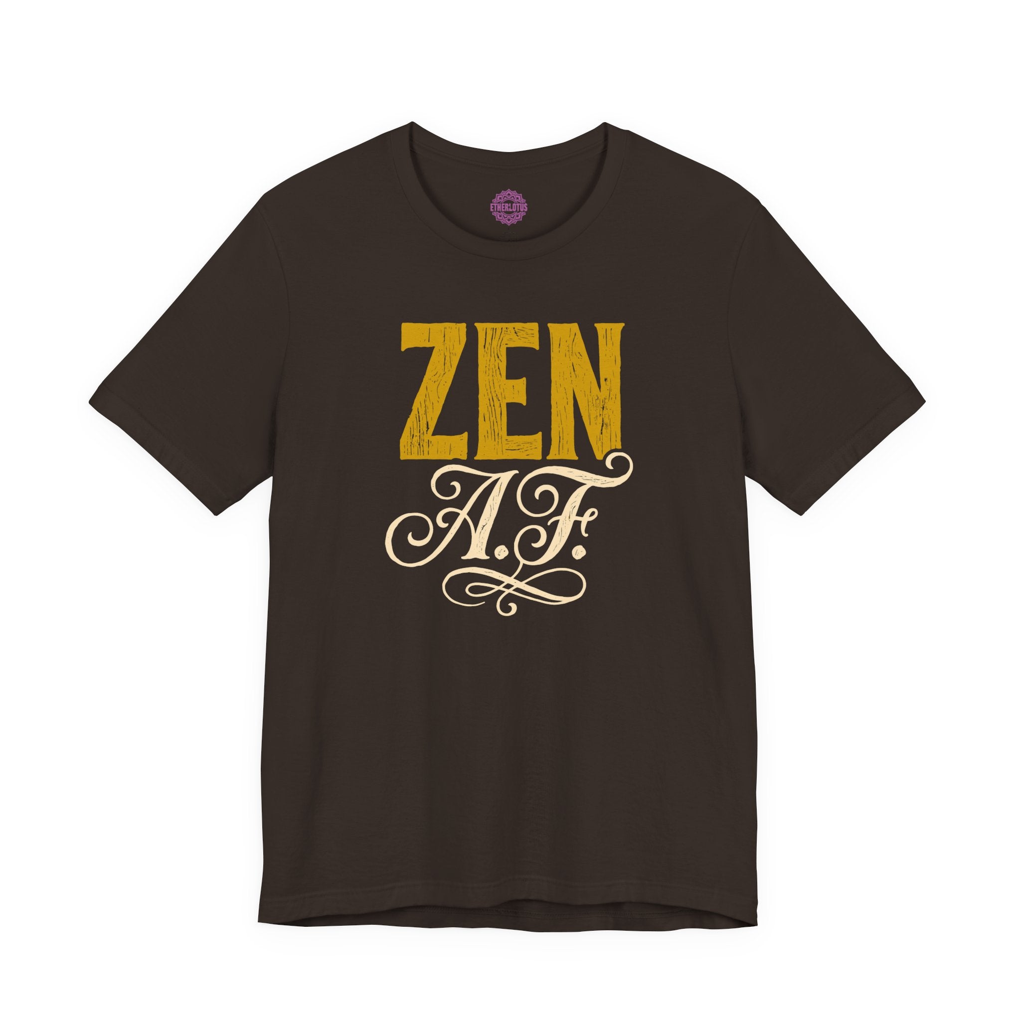 Zen AF Spiritual Humor Typography Premium Unisex T-Shirt