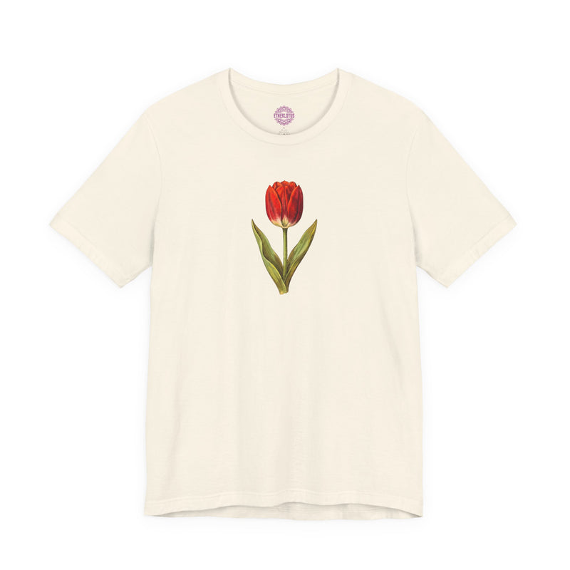 Rooted Passion Scarlet Tulip Premium Unisex T-Shirt