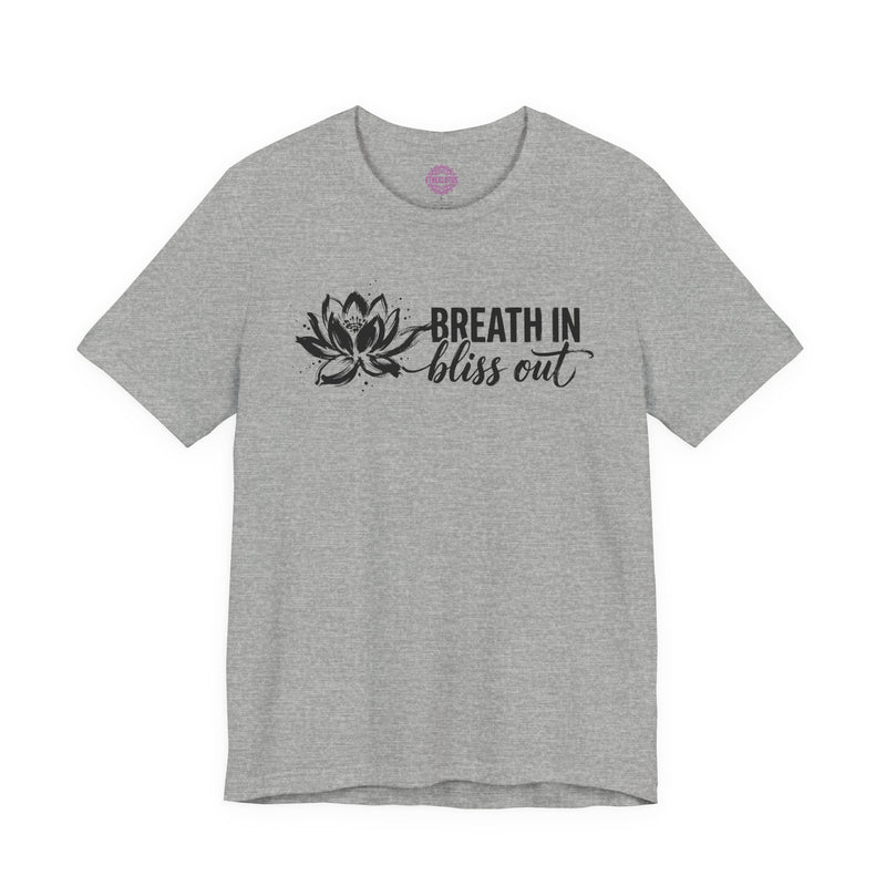 Breath In Bliss Out Lotus Breathwork Yoga Premium Unisex T-Shirt